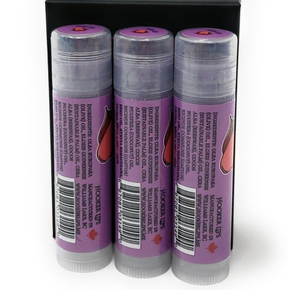Hooker Lips Luxury Lip Balm Grape 3 Pack - Picture 2 of 3